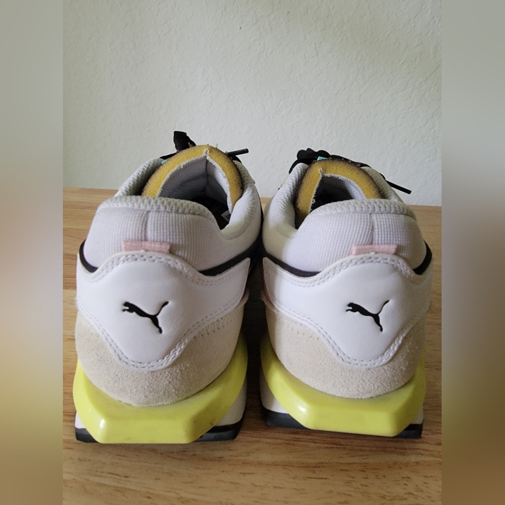 Puma City Rider Shoes Grey/Pink View 4